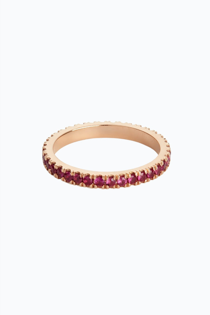 Fuchsia Eternity Diamond Ring