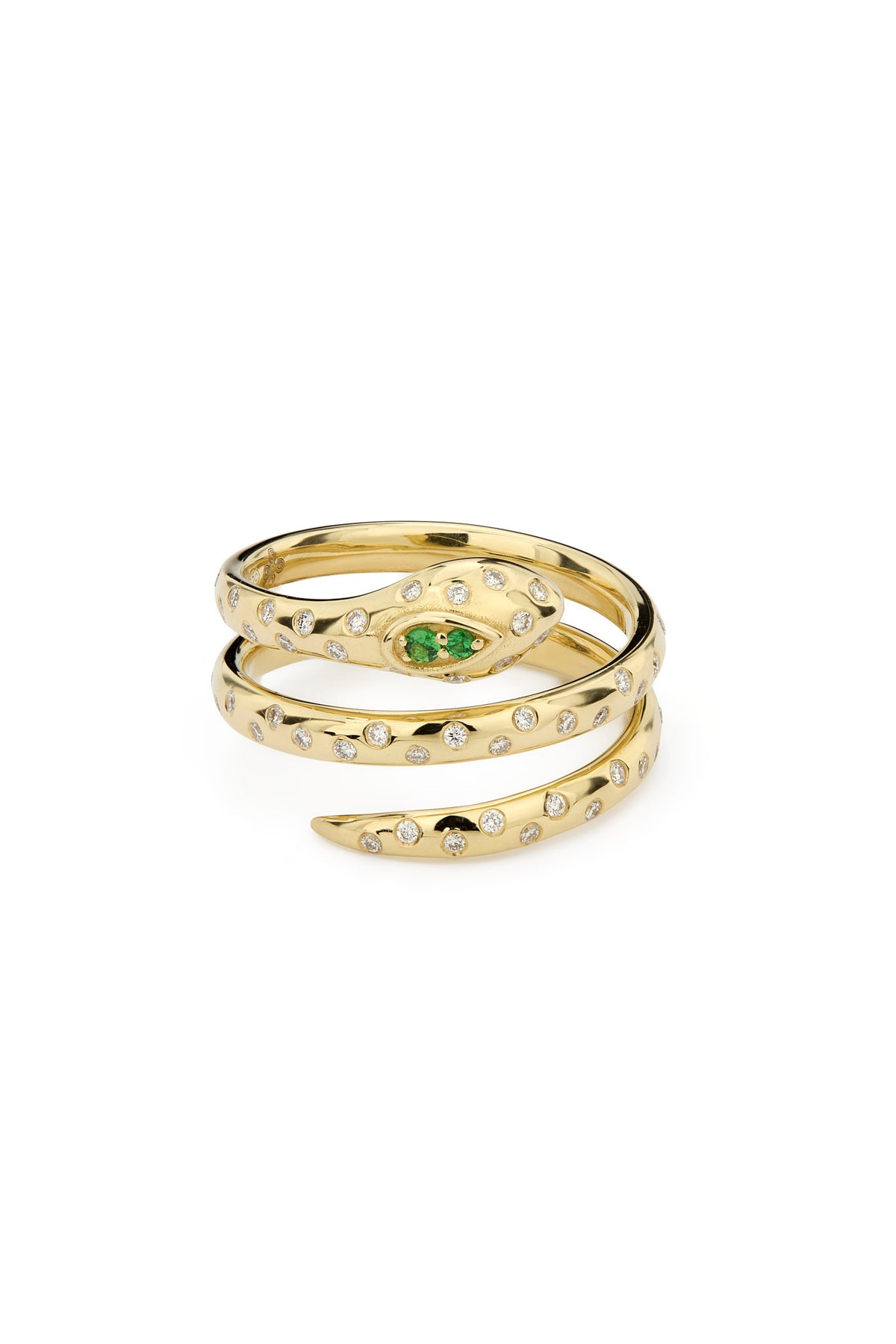 Spotted Diamonds Snake Ring Big Model | Henia Danielle