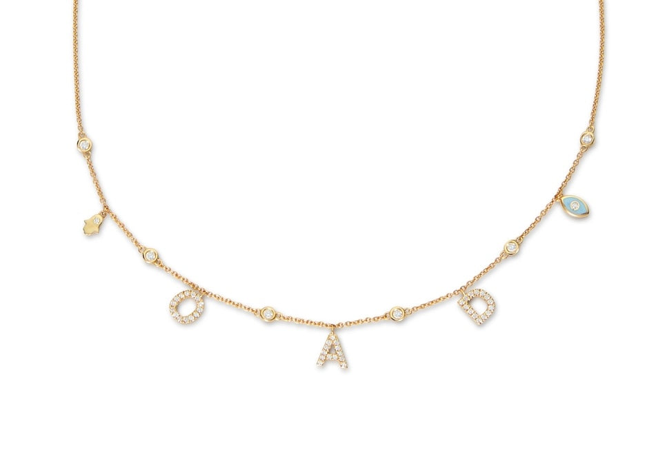 Lucky Diamonds Letters Necklace
