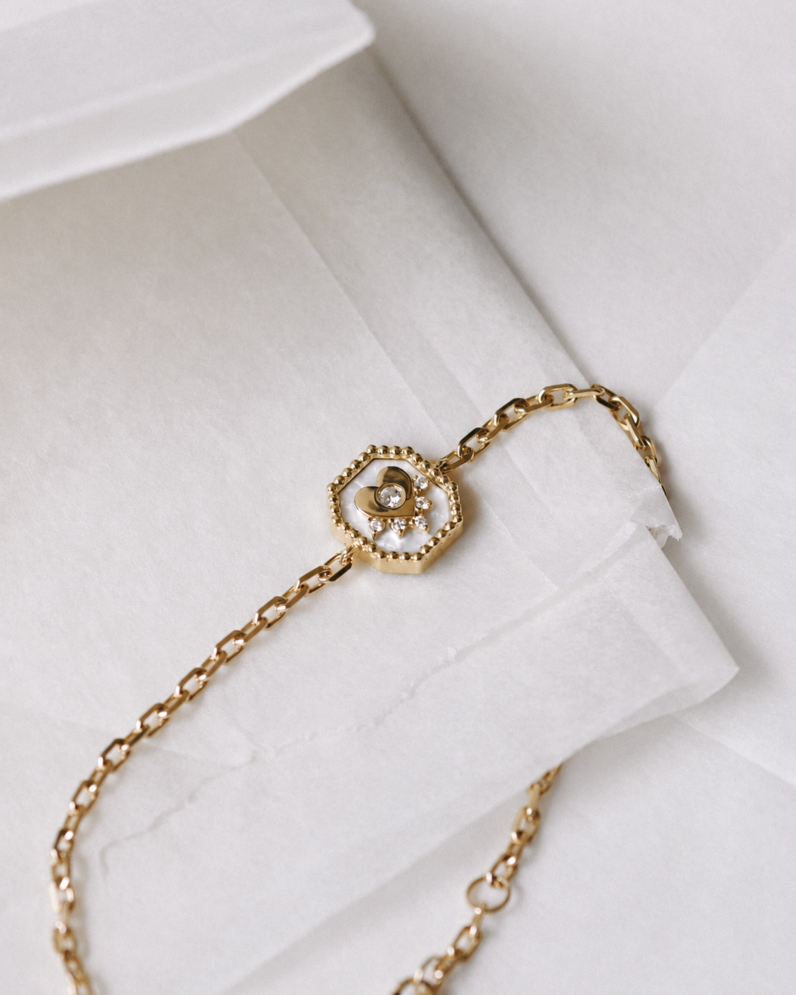 Heart Medallion Bracelet