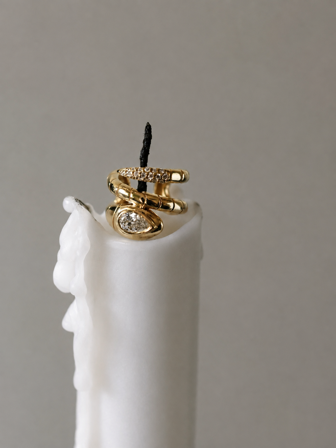 Snake Diamond Ear Cuff