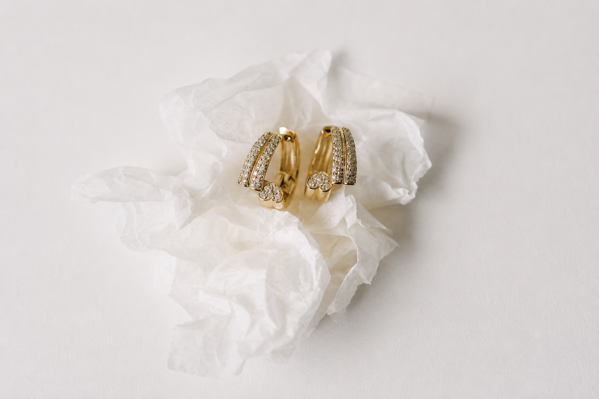 Heart Duo Diamond Earring
