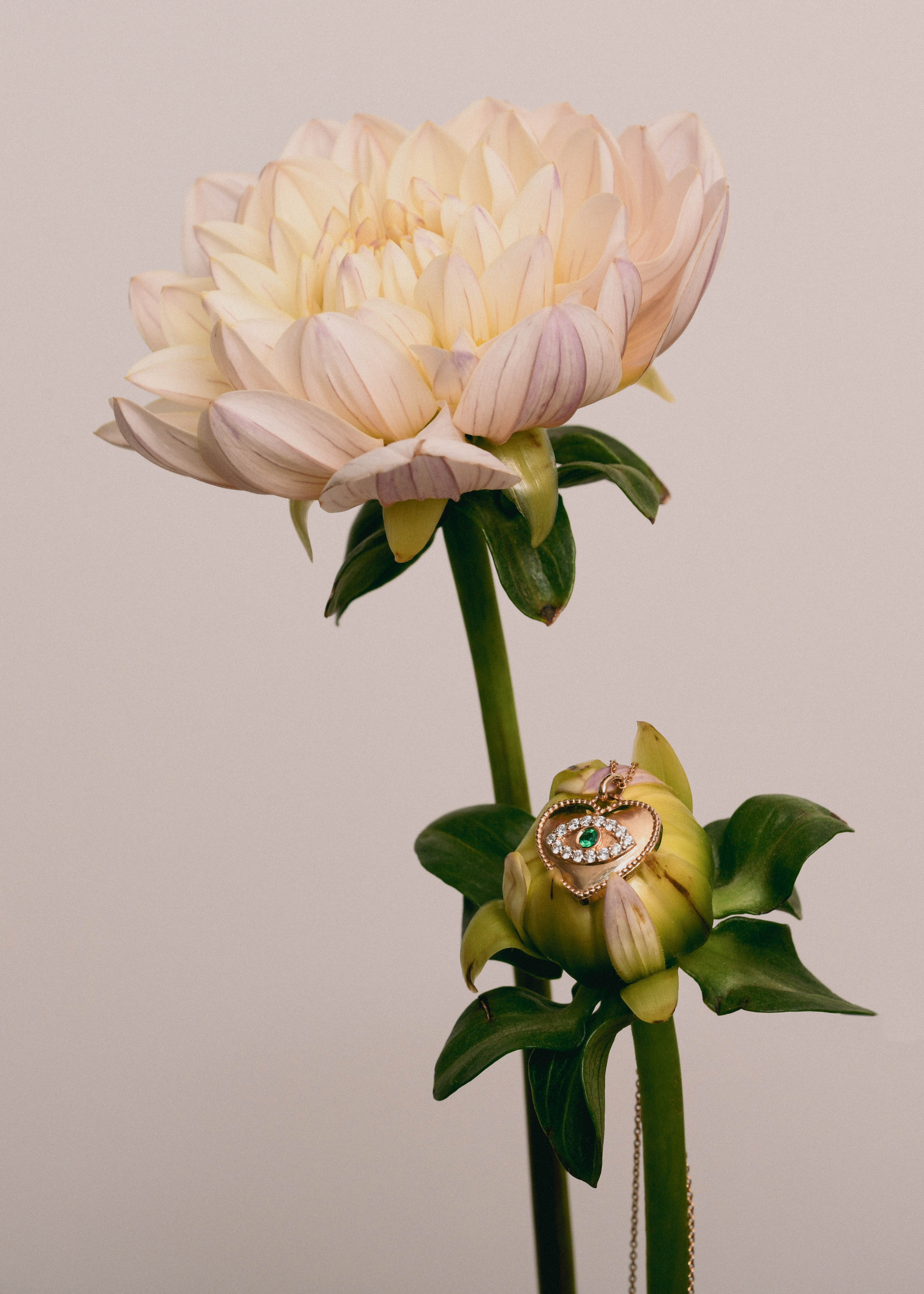 Petite Eye Heart Necklace