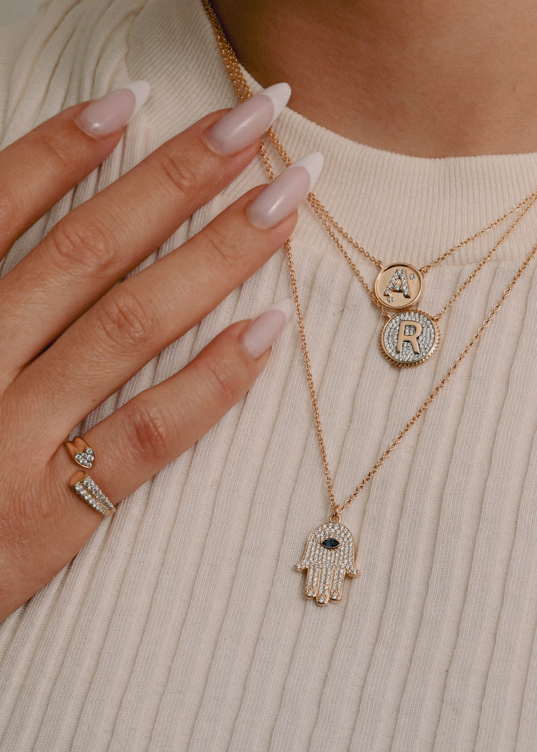 Initial Star Medallion Necklace