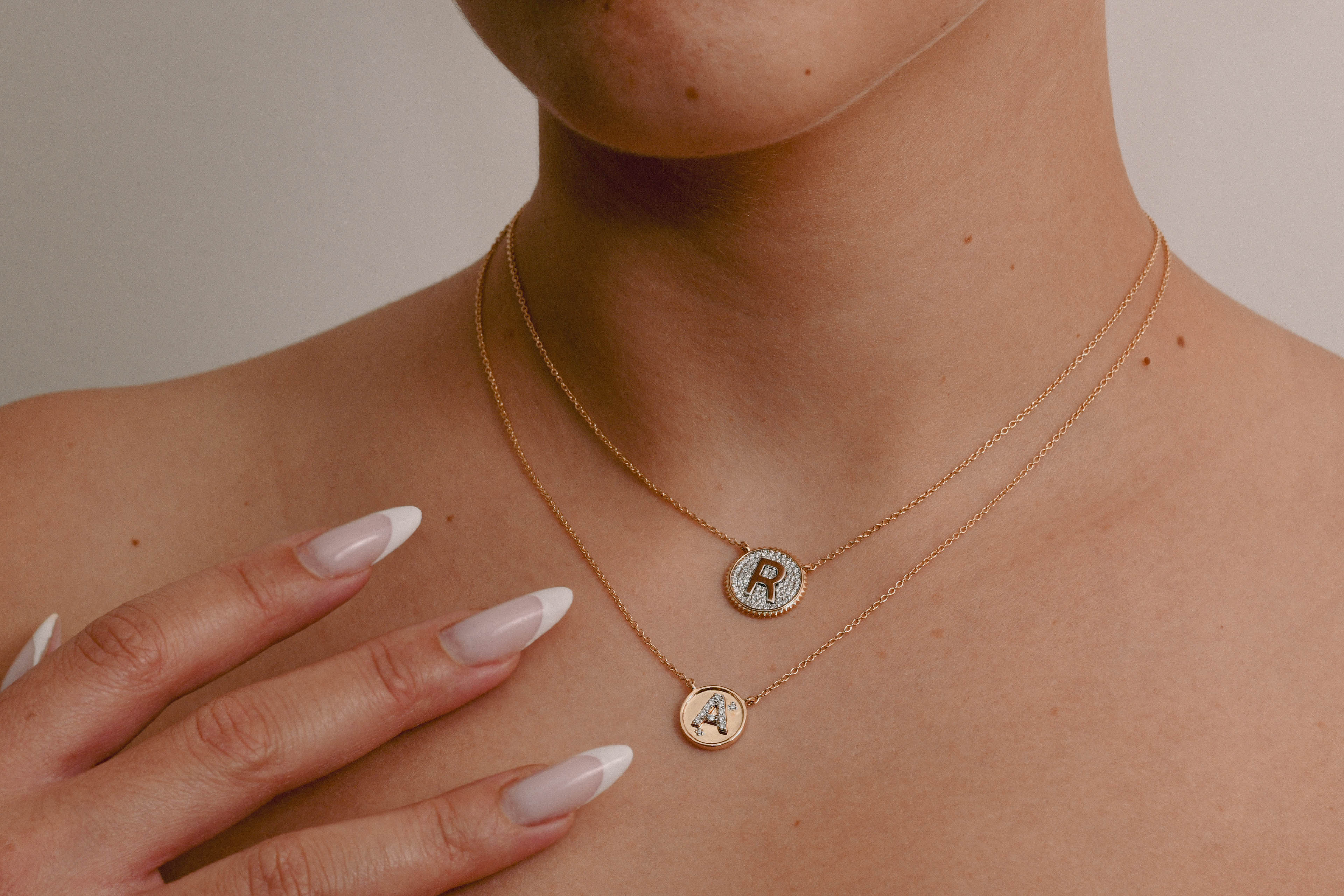 Diamond Initial Medallion Necklace