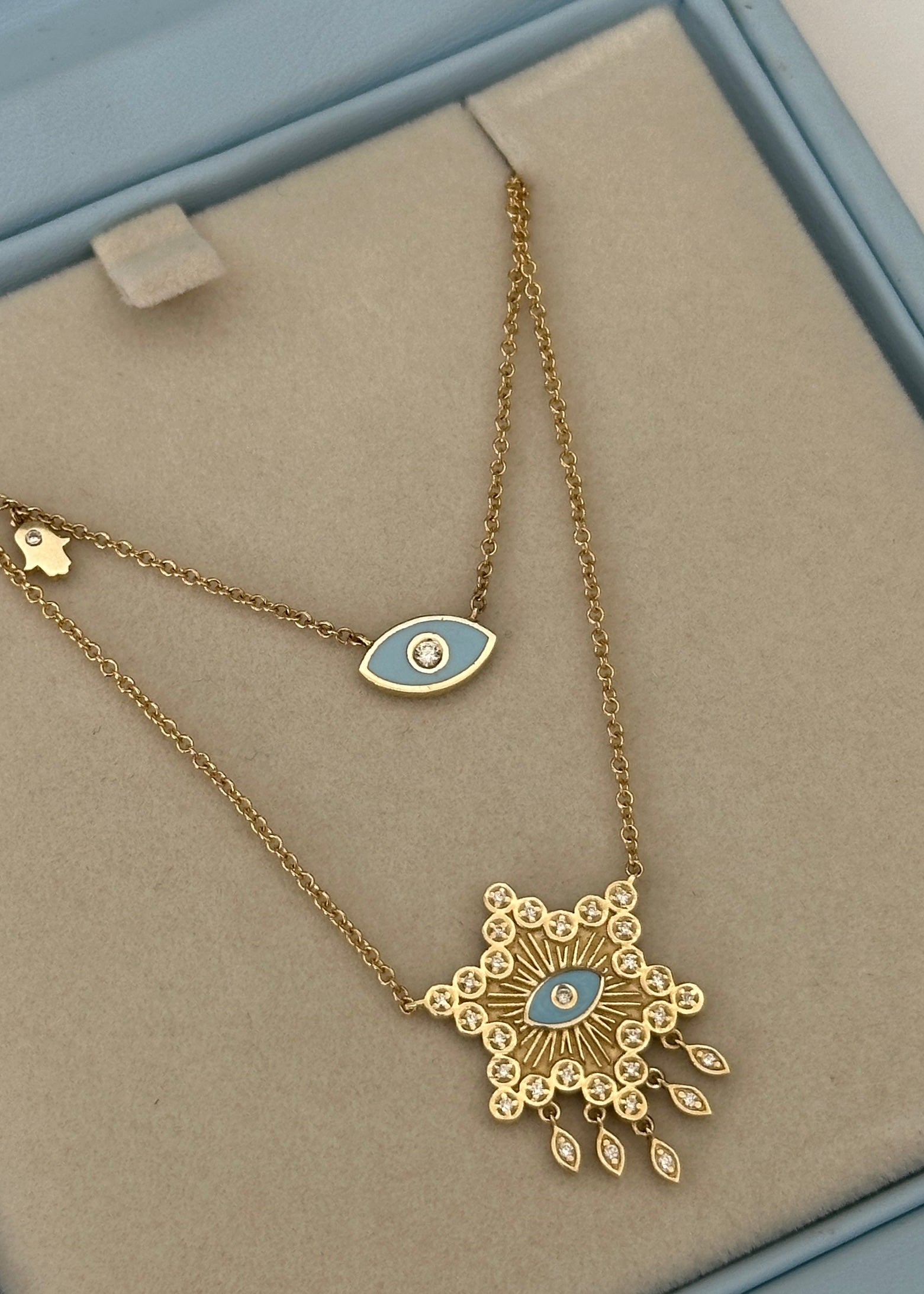 Star Of David Eye Necklace