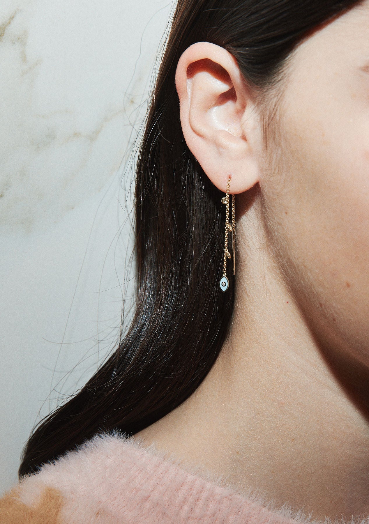 Eye Chain Drop Earring