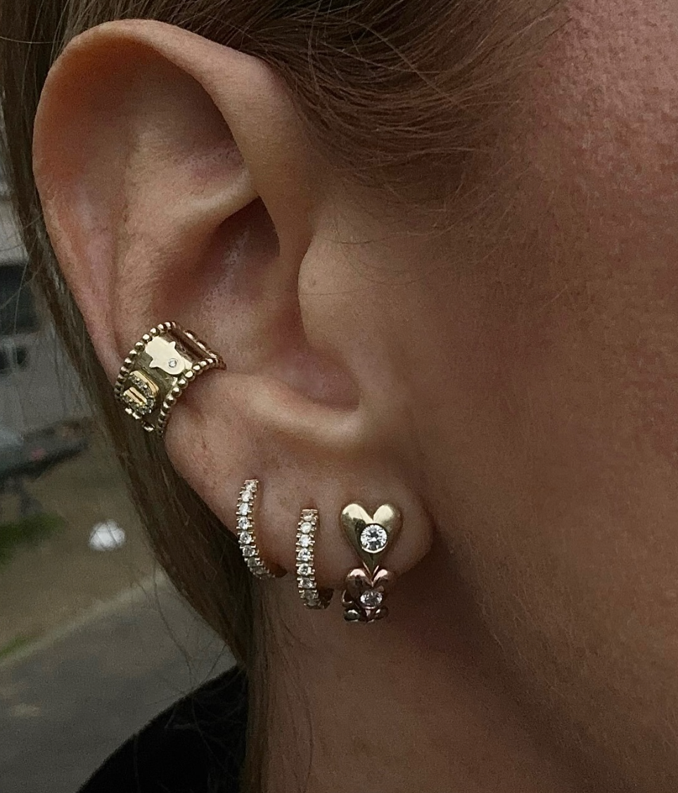 Trinity Hearts Earring